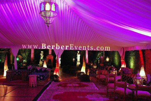 Moroccan Tent with Authentic Moroccan Lamps & Lanterns, Moroccan Lounge Furniture